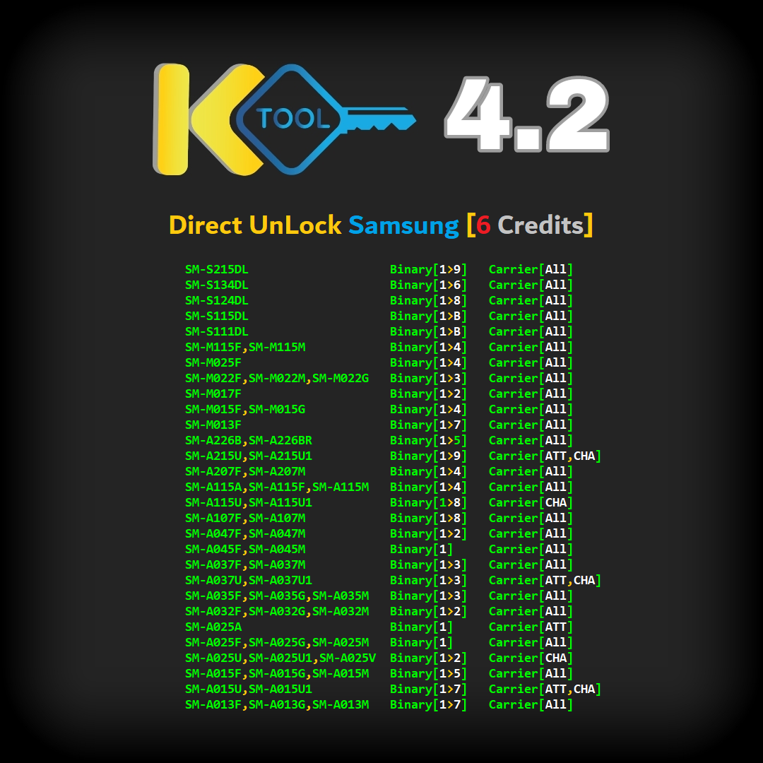 KEY-Tool 4.2 : -> Direct UnLock Samsung All JDM Model - All Security Patch & All Sec Ctrl Status