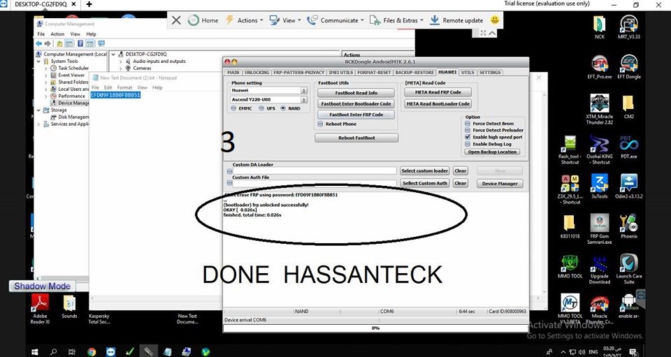 Huawei CRO-U00 (Y3 17) FRP Remove