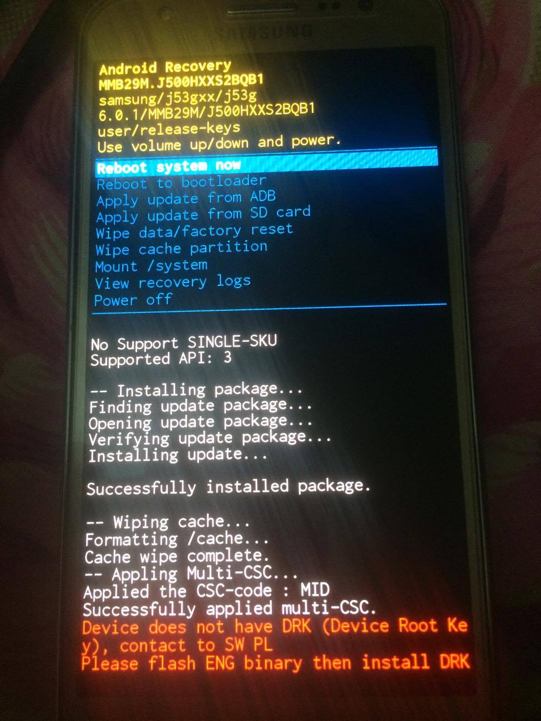 J500h متوقف على شعار سامسونج J500h متوقف على شعار سامسونج