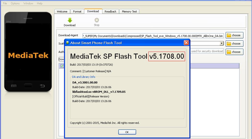 اخر تحديث لبرنامج SP Flash Tool v5.1708 اخر تحديث لبرنامج SP Flash Tool v5.1708