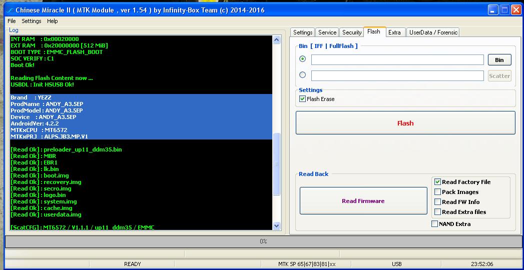 فلاشة هاتف Yezz andy 3.5 (MT6572) مسحوبة بالانفنتي فلاشة هاتف Yezz andy 3.5 (MT6572) مسحوبة بالانفنتي