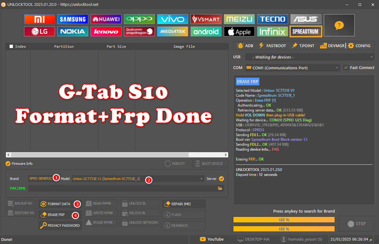 G-Tab S10 Fromat+Frp Done