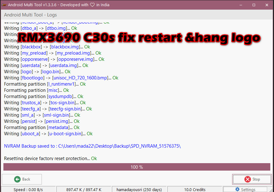 RMX3690 C30s fix restart &hang logo by-AMT