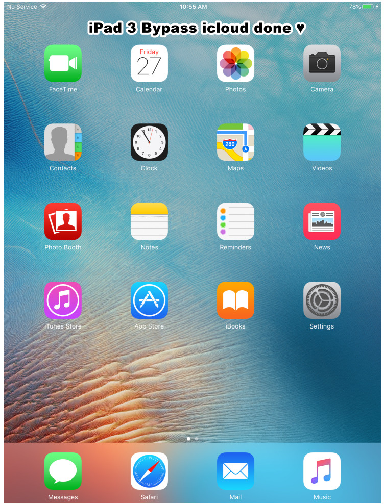 iPad 3.3 Bypass icloud done
