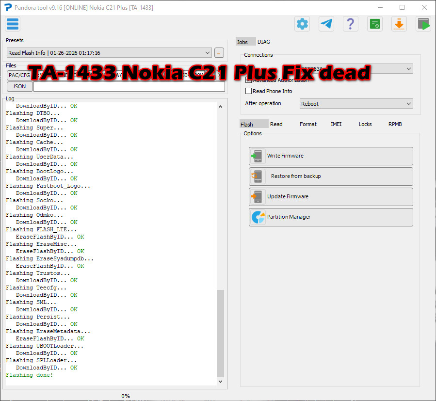 🔞🔥✅ TA-1433 Nokia C21 Plus Fix dead