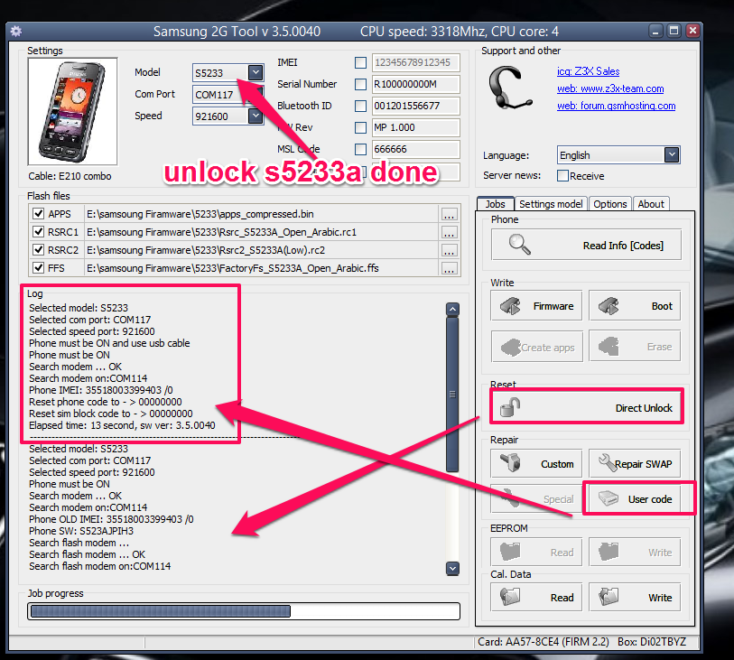 �� �����   S5233A UNLOCK DONE