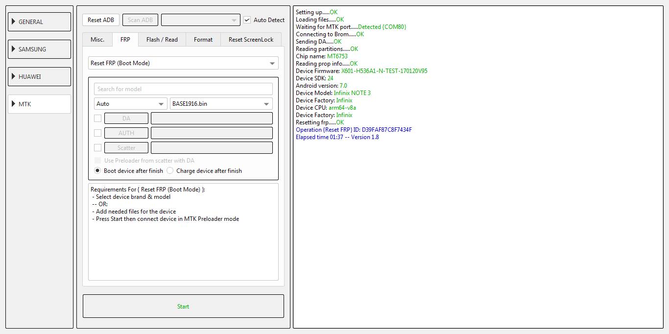 infinix note3 frp