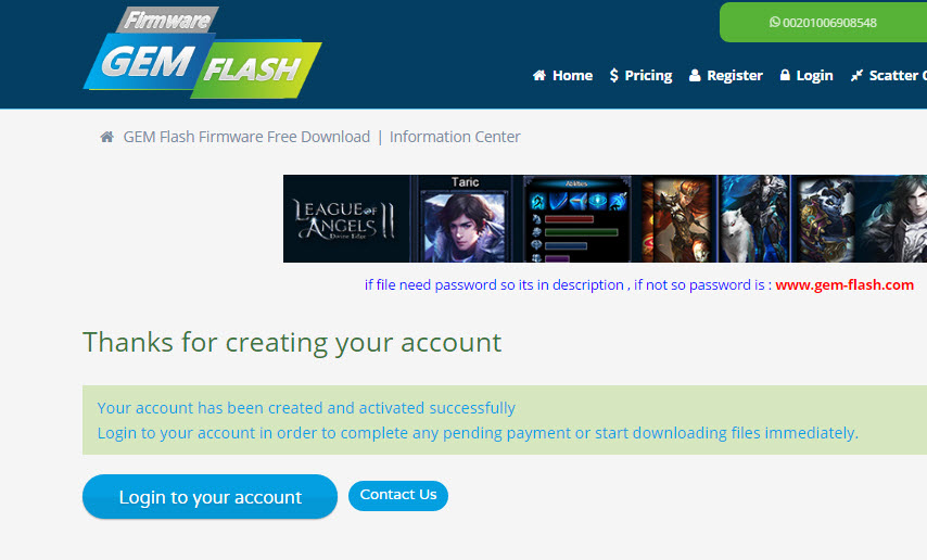      How to Register To Firmware.Gem-flash.com
