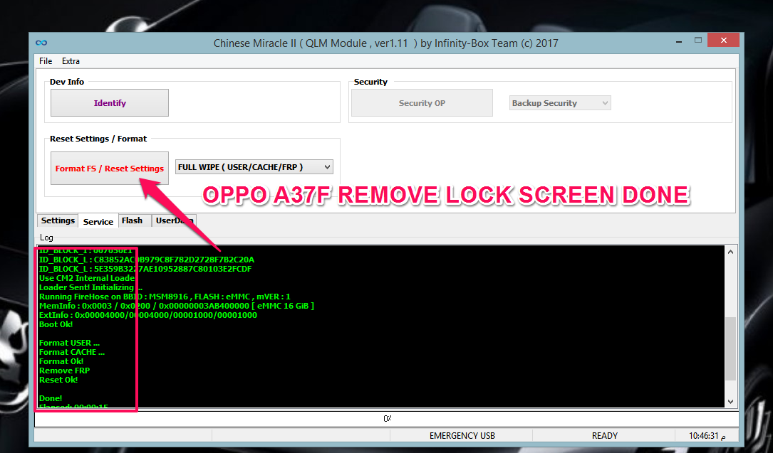 ����� ���  + ������  OPPO A37F READ PATTERN & FORMATE