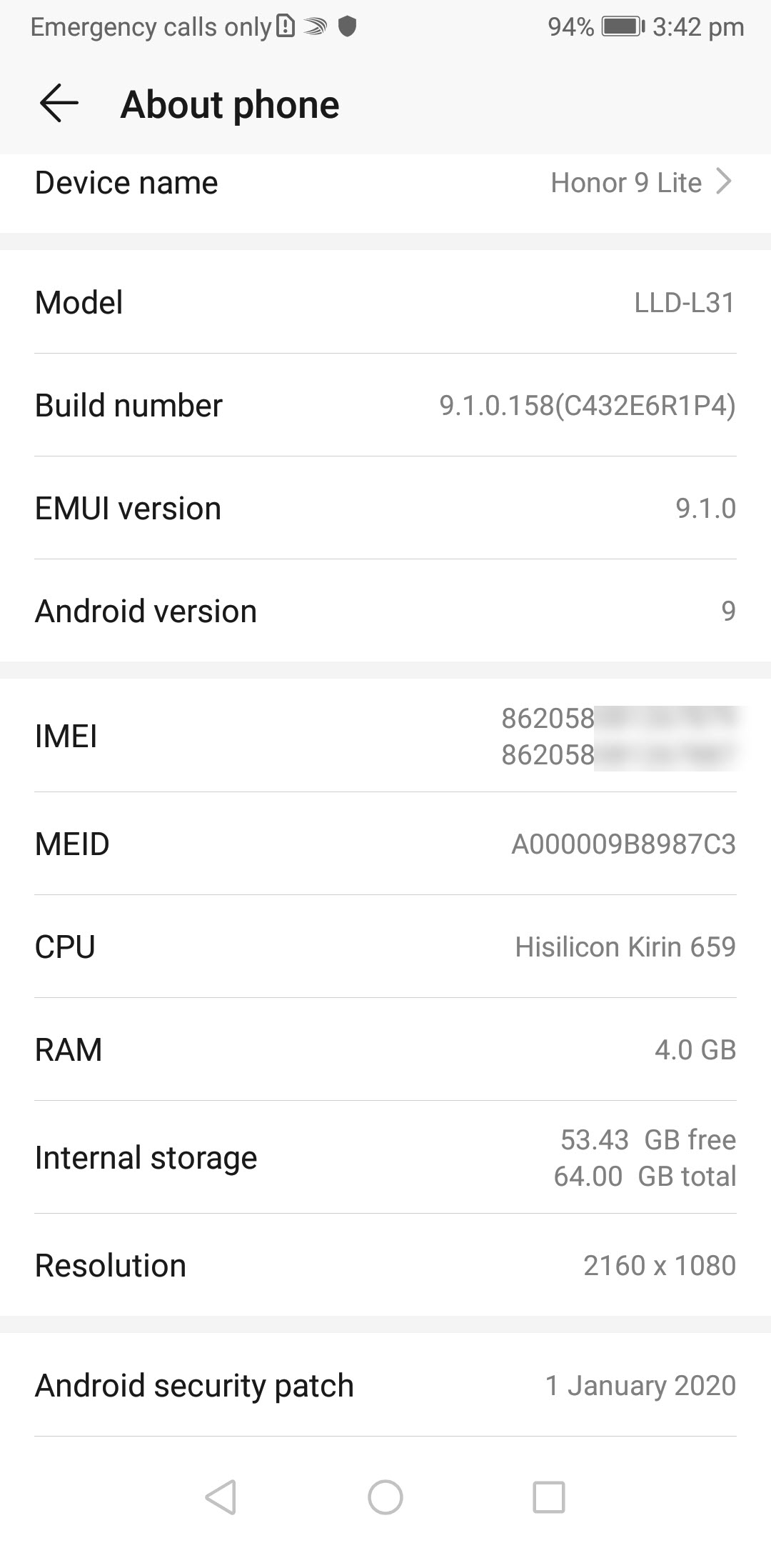 �� ��� ������ Honor 9 LITE