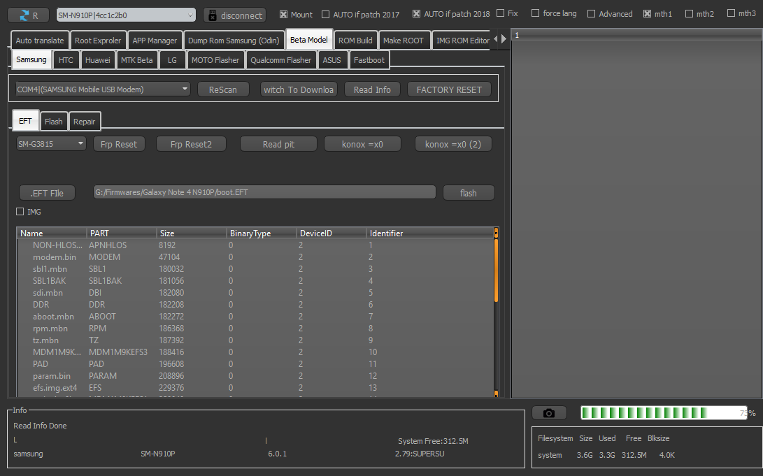 N910p Root and add Arabic Done by Great EFT