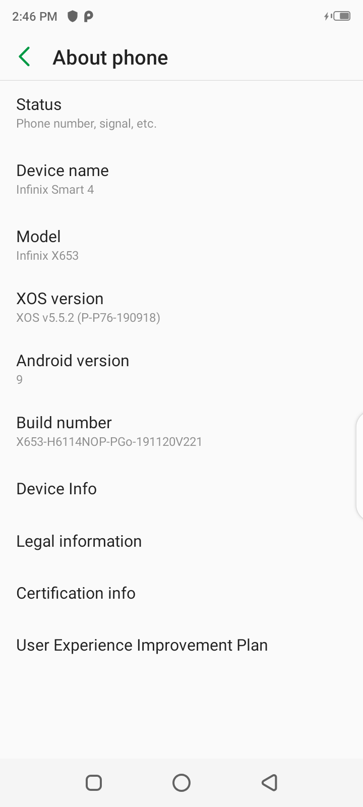���� ���� ����� Infinix Smart 4 (X653)