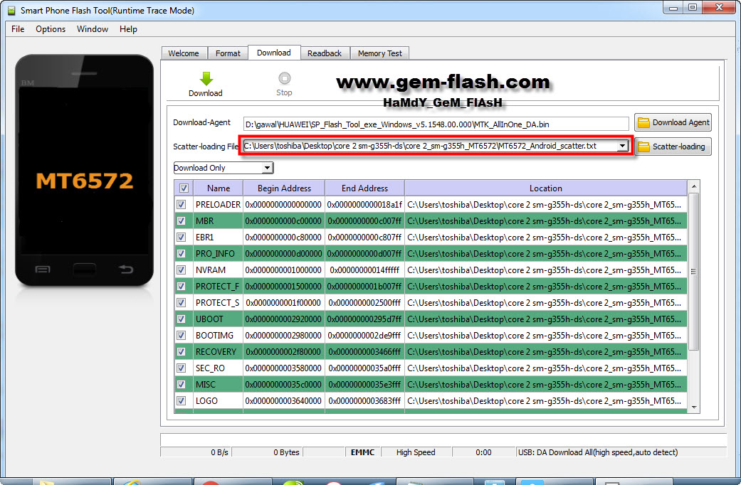 ����� Galaxy Core II SM-G355H_MT6572