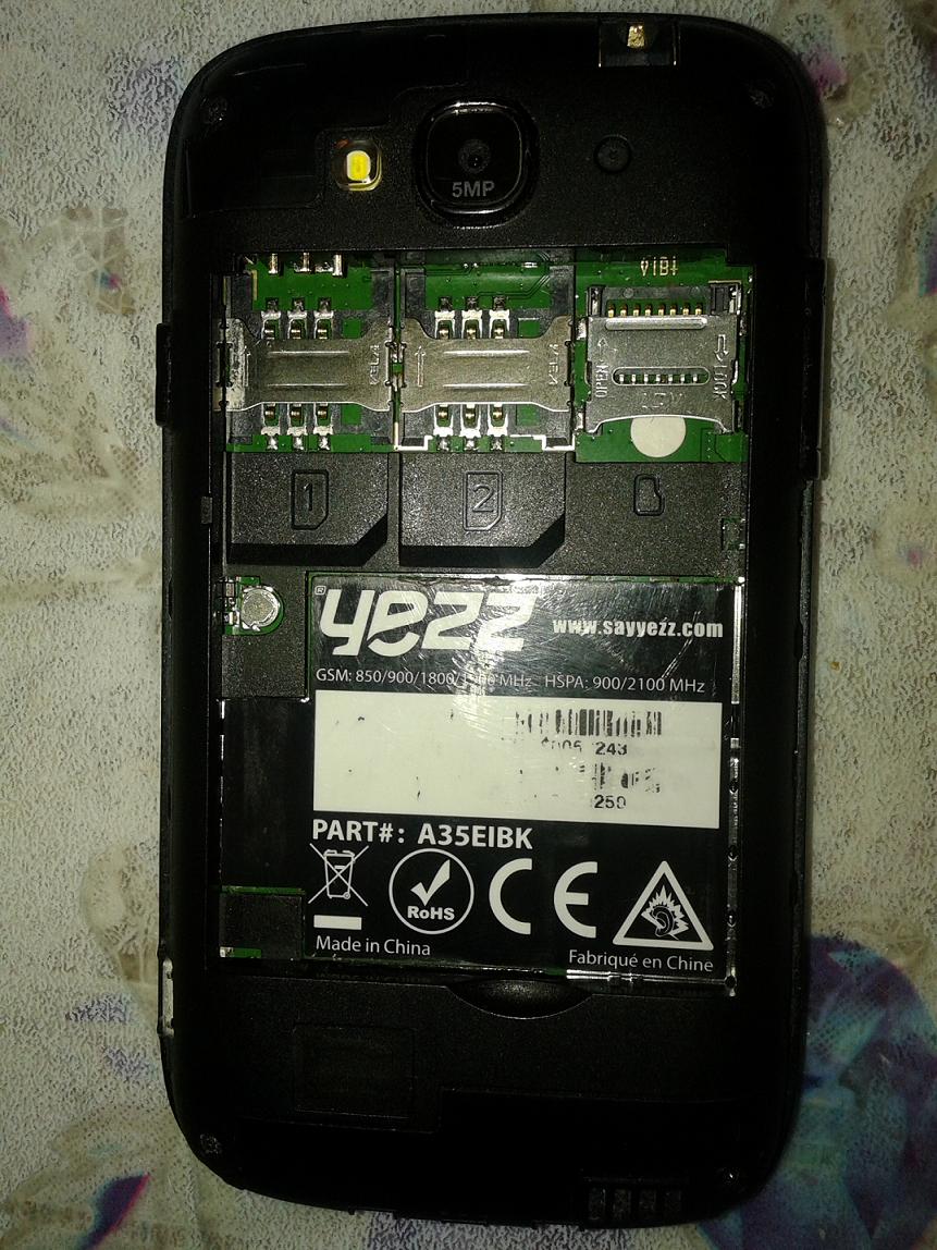 فلاشة هاتف Yezz andy 3.5 (MT6572) مسحوبة بالانفنتي فلاشة هاتف Yezz andy 3.5 (MT6572) مسحوبة بالانفنتي