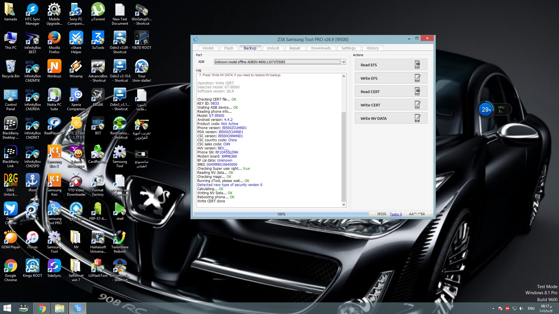I9500 REPAIRE IMEI done