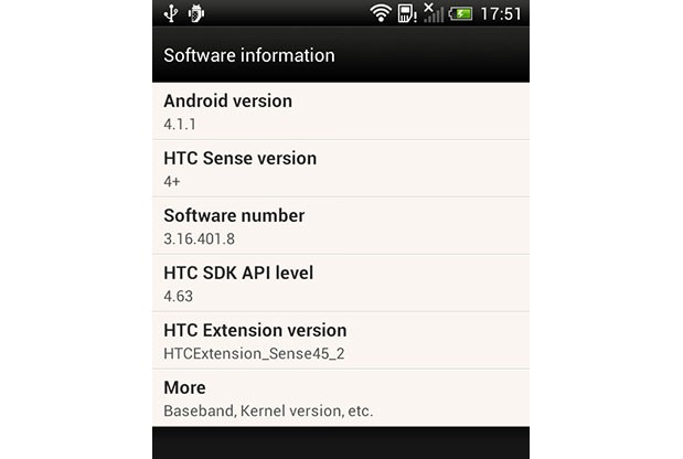   HTC One S      4.1.1
