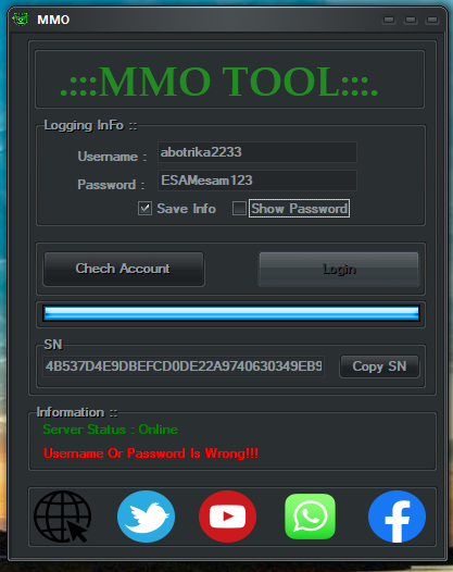 MMO TOOL V1.4 Released 3Th August 2019 For Free Test