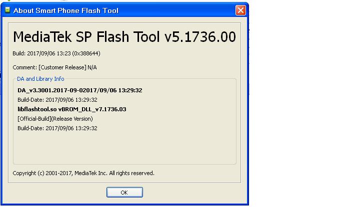    SP Flash Tool v5.1736
