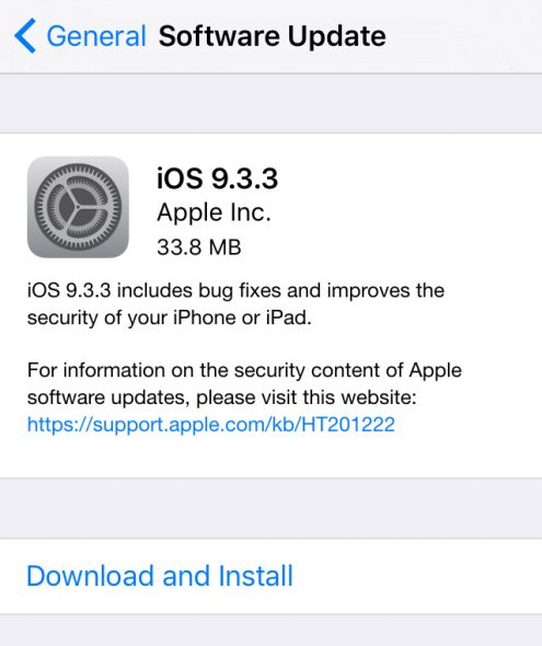 iOS 9.3.3 Download Update iOS 9.3.3 Download Update