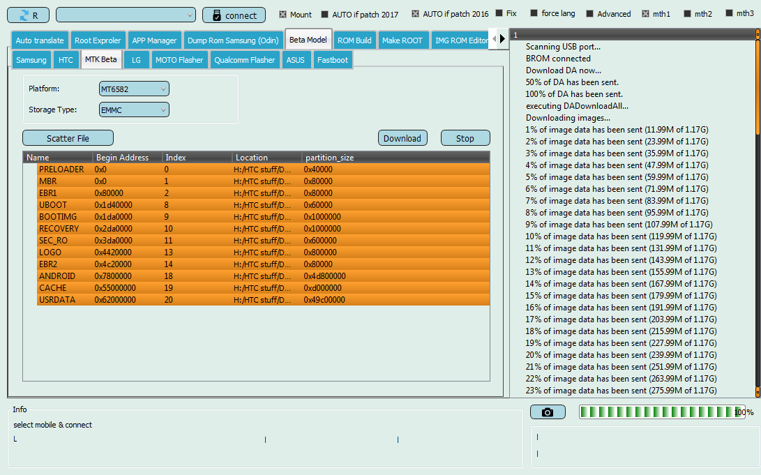 HTC Desire 616 MT6592 flashing Done By EFT Dongle
