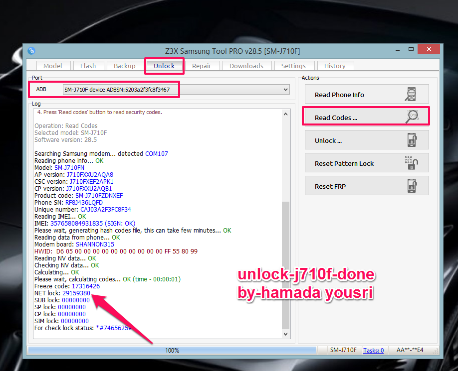 �� ����� J710F UNLOCK DONE