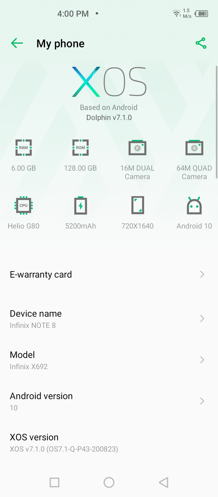 ���� ���� ����� Infinix Note 8 (X692)