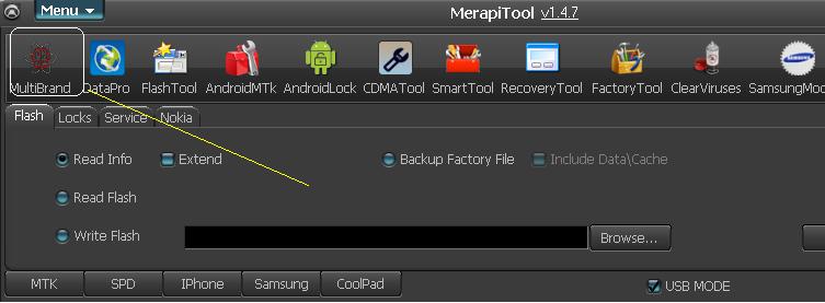 ARCHOS 50d Helium 4G Cpu Qualcomm FRP Remove with MerapiTool 1.4.7