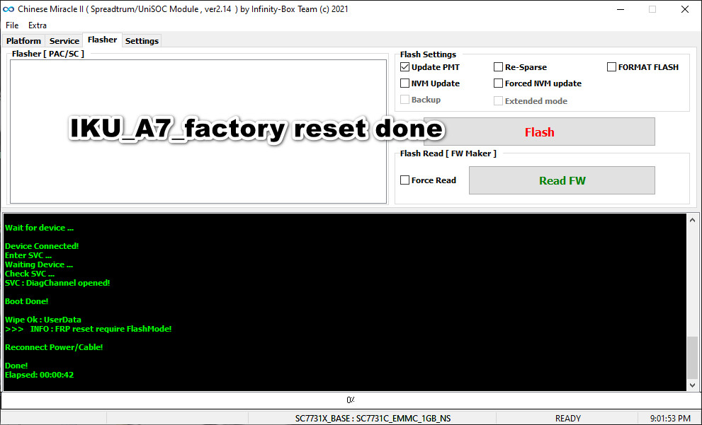 IKU_A7_factory reset done