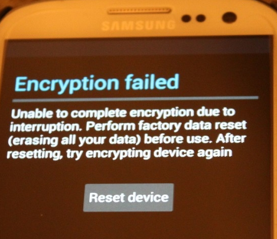     encryption failed n8000    