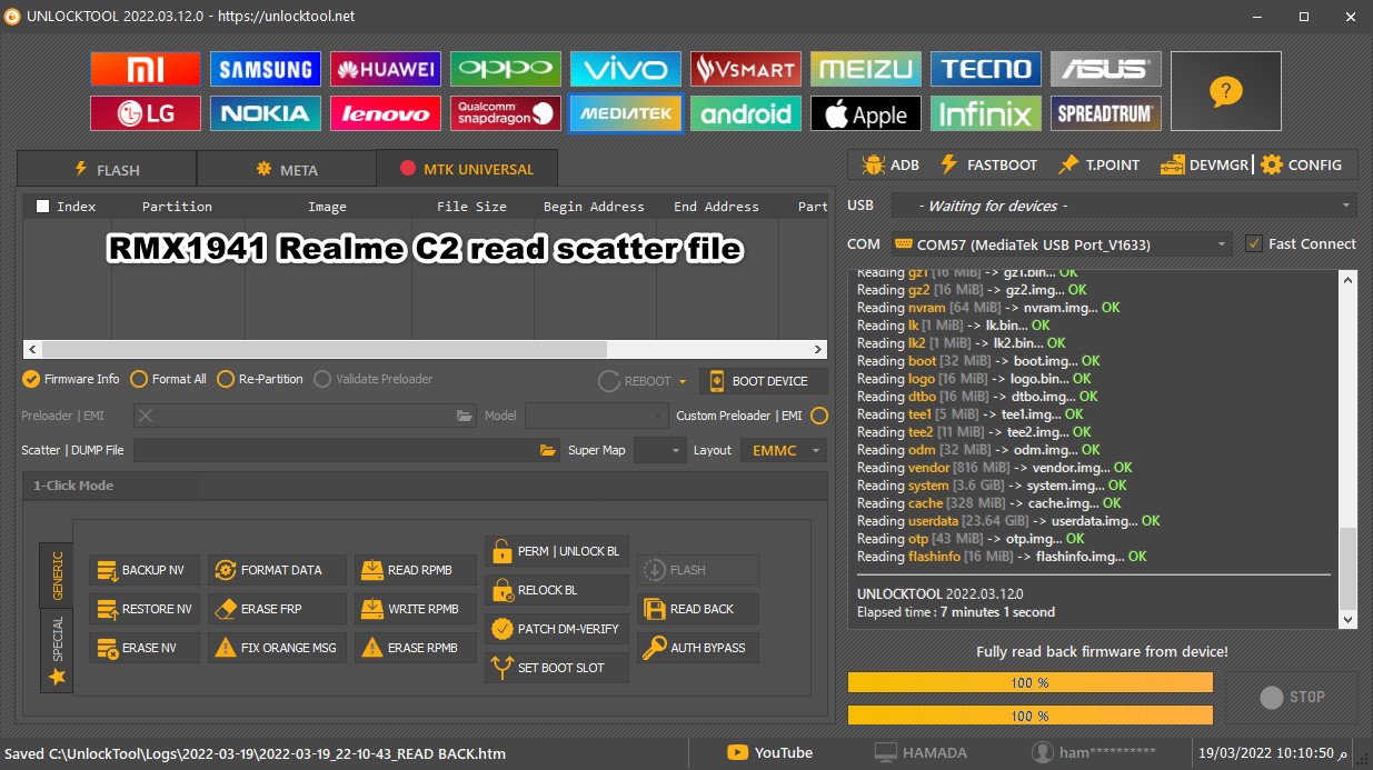 RMX1941 Realme C2 scatter file