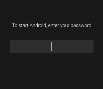   To start android enter your Password   itel A32F