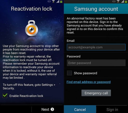     Samsung Account Reactivation Lock