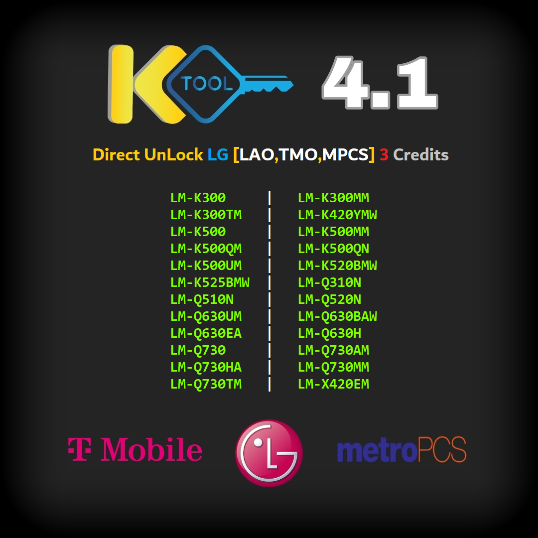 KEY-Tool 4.1 : -> Direct UnLock LG [LAO,TMO,MPCS] - MTK Models