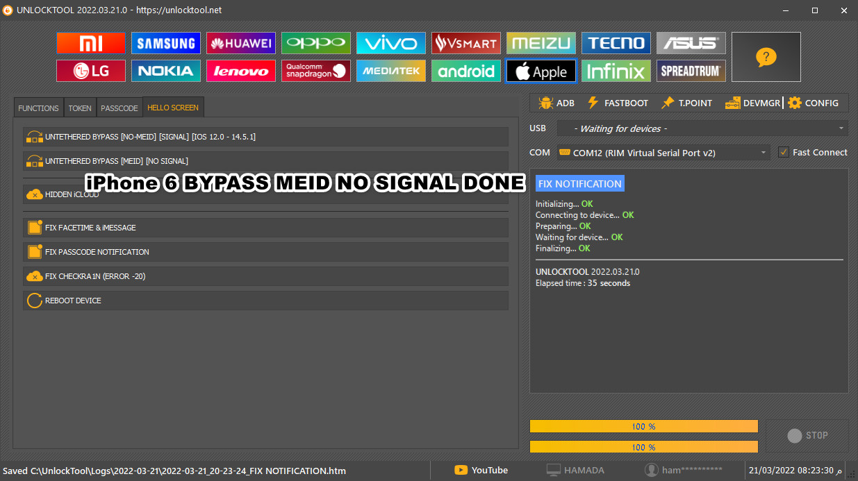 iPhone 6 BYPASS MEID NO SIGNAL DONE