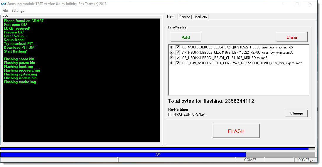 SAMSUNG NOTE 3  N900  FLASH DONE