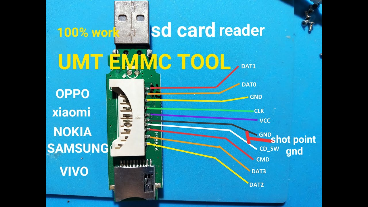  umt emmc isp sd card reader