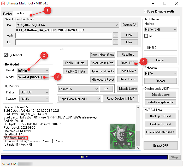 Infinix Smart 4 (X653c) FRP Reset done