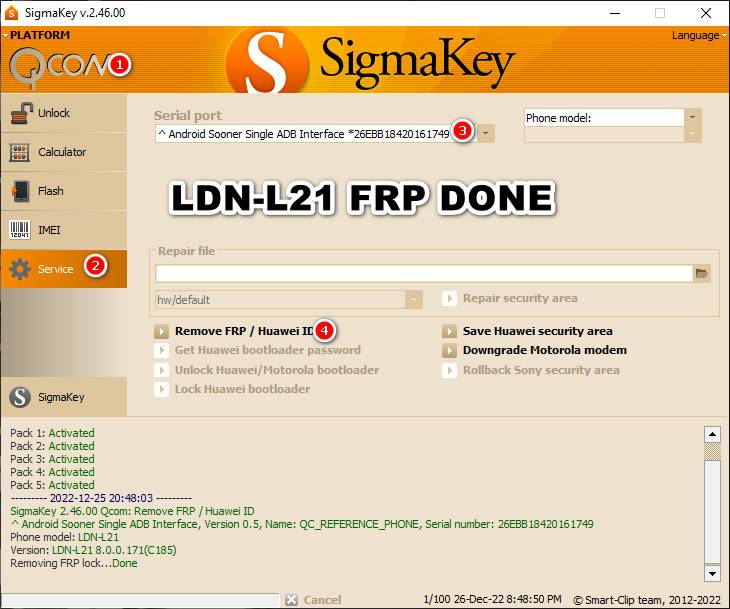 LDN-L21 FRP fastboot done