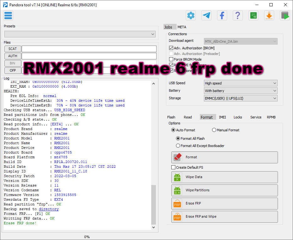 RMX2001 realme 6 frp done