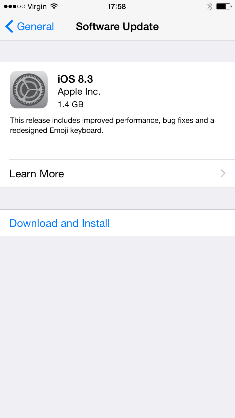 iOS 8.3 iOS 8.3