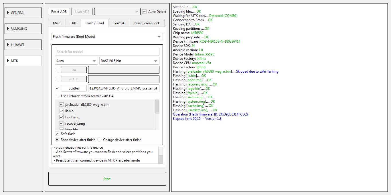 infinix x559c flashing