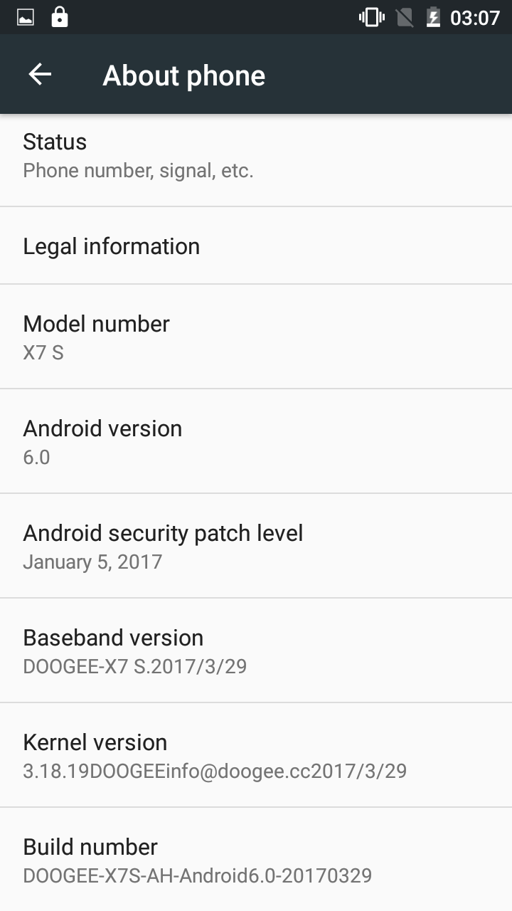 ���� ������ �� doogee x7s