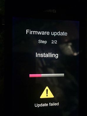 firemware fix Update failed Huawei Y300-0151