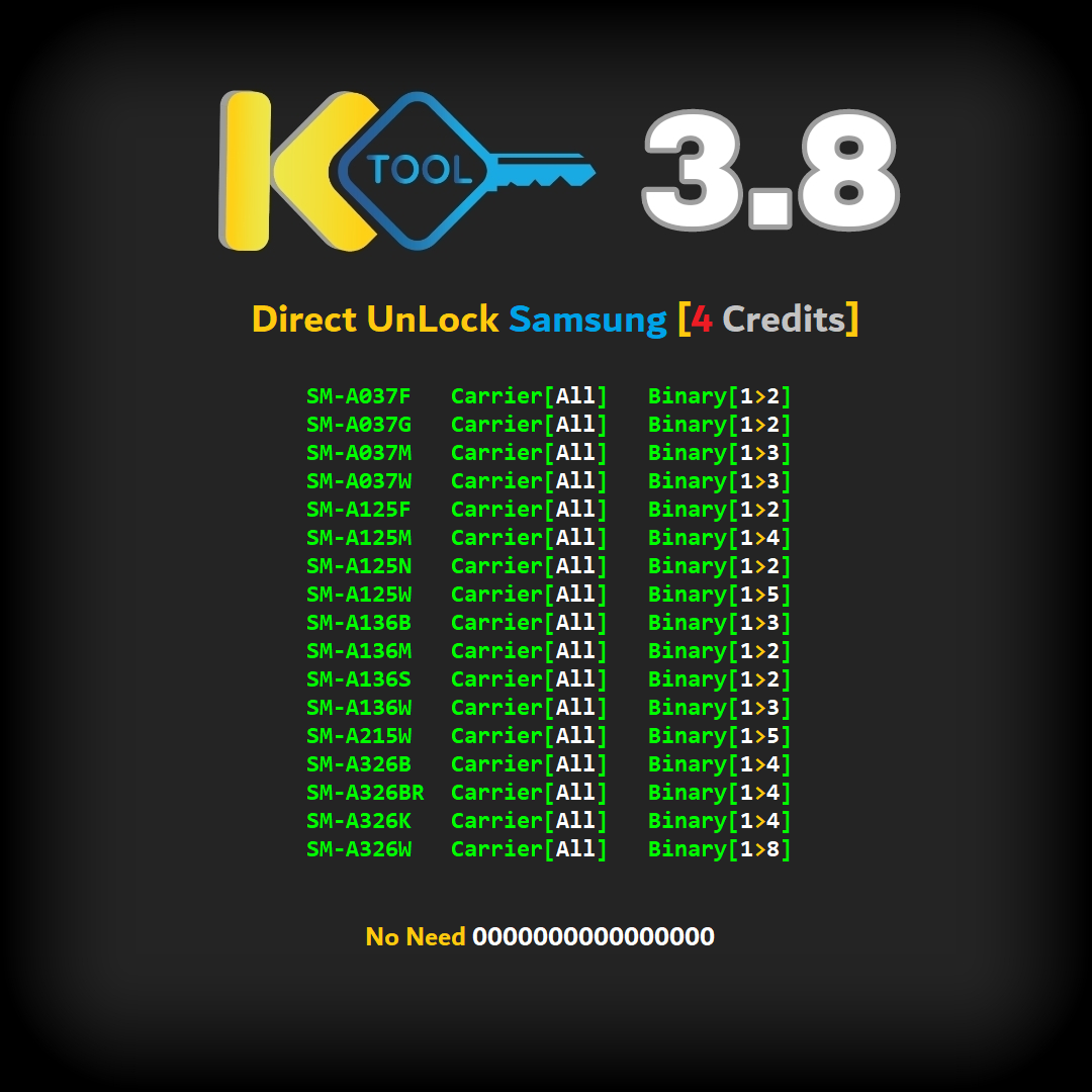 KEY-Tool 3.8 : -> Direct UnLock New Models Samsung - [World Wide Carrier]