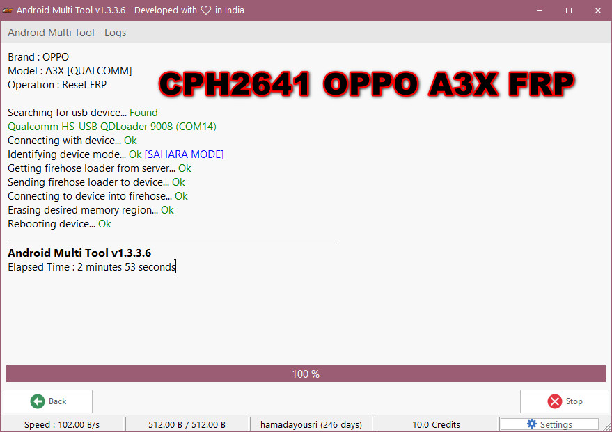 ✅CPH2641 OPPO A3X FRP