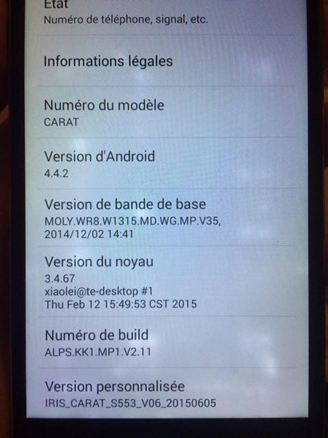 ���� �������� �� ������� ����� ���� IRIS CARAT MT6592 �� �����