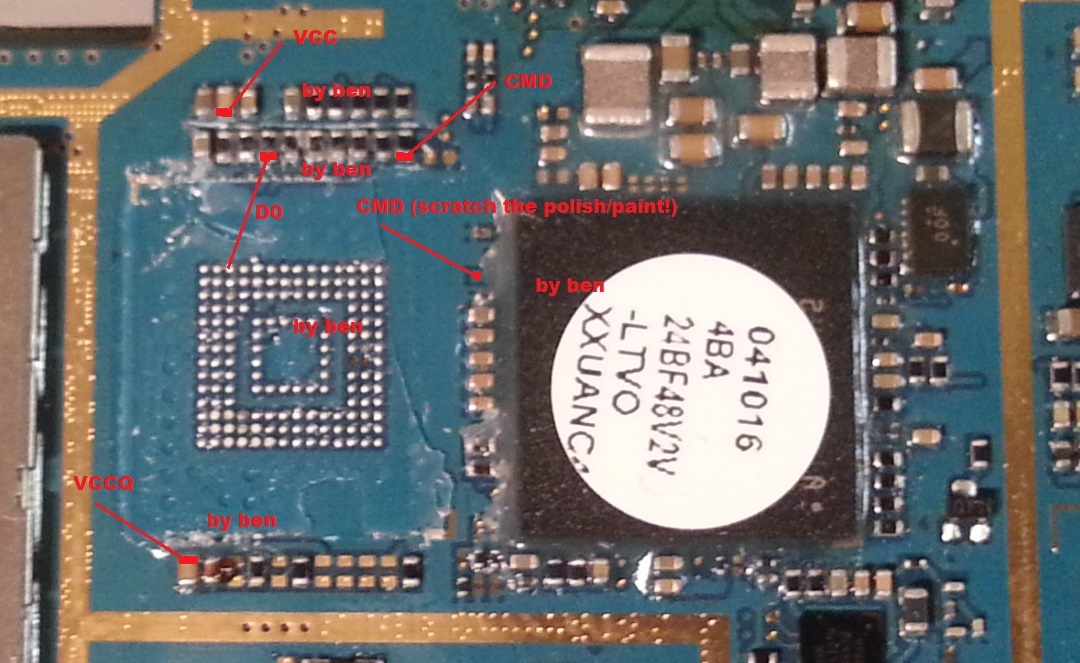 I8200 & I8200N Emmc Points