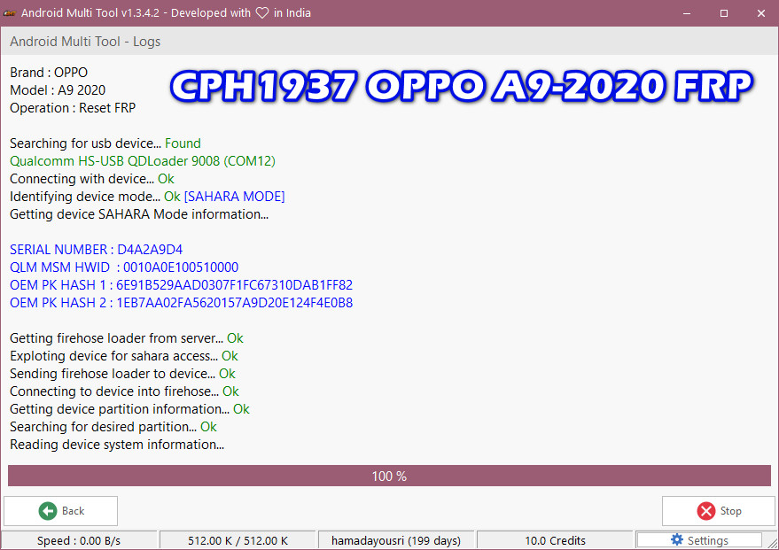 CPH1937 OPPO A9-2020 FRP