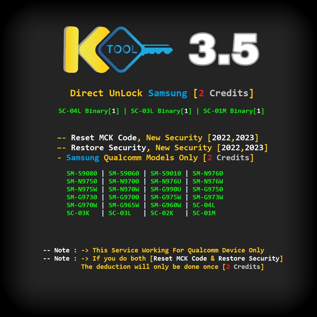 KEY-Tool 3.5 : -> Direct UnLock Samsung SC-04L,SC-03L,SC-01M - Add New Models [Reset MCK Code] Security 2022,2023