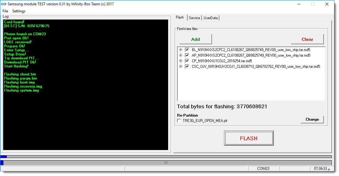 SAMSUNG NOTE 4  N910H  FLASH DONE